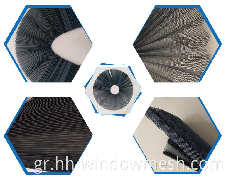 Plisse Window Mesh Poleser Pleated Screen Insect για ανασυρόμενες πόρτες των Windows